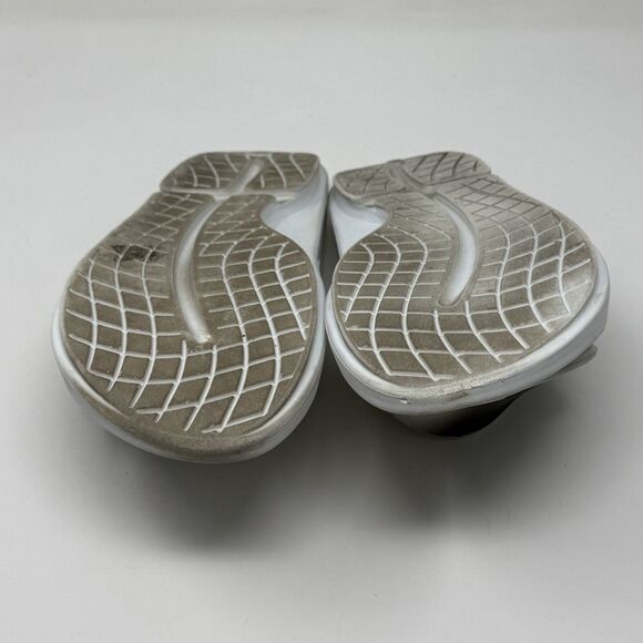 Oofos Ooahh Sport Flex Recovery Slide Sandals Mens 10 White Black Comfort main image 2